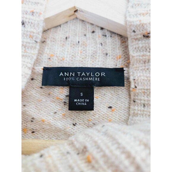 Ann Taylor Cashmere Pink Speckled Turtleneck Tunic Sweater Size Small - Picture 3 of 7